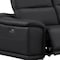 Homeroots Black Leather Power Reclining L Shaped Five Piece Corner Sectional 643949 - alternate 4