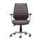 Homeroots Espresso and Silver Adjustable Height Swivel Rolling Office Chair 572167 - alternate 8