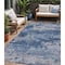 Homeroots 5' X 8' Navy Blue And Ivory Abstract Washable Indoor Outdoor Area Rug 630928 - alternate 1