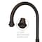 Whitehaus Collection Vintage III Plus Wall Mount Faucet with a  Long Gooseneck Swivel Spout, and Solid Brass Side Spray WHKWLV3-9301-NT-ORB - alternate 4