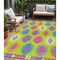 Homeroots 5' X 8' Lime Green Pink And Purple Southwestern Washable Indoor Outdoor Area Rug 615147 - alternate 1