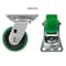 Hyw Products Heavy Duty Caster 4in Green Polyurethane on Cast Iron Wheel, Swivel 40-40S-A1-PC(G) - alternate 4