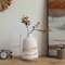 Uniquewise 11in Whitewashed Boho Bottle-neck Decorative Pottery Flower Vase for Faux Florals and Home Decor QI004794 - alternate 6