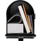 Gibraltar Elite Series T1 Black Steel Rural Post Mount Mailbox E1100BAM - alternate 3