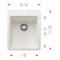Blanco Bar Sink, 1 bowl, Silgranit, 20.50 in W x 16.75 in L x 8.39 in H 443237 - alternate 3