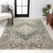 Jonathan Y Pavel Distressed Medallion Low-Pile Machine-Washable Blue/Cream 4 ft. x 6 ft. Area Rug WSH317A-4 - alternate 7