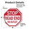 Signmission Stop Dead End No Outlet, 6 inch X 6 inch, Vinyl Decal, 2PK OC-D-2PACK-6-82 - alternate 4