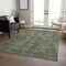 Homeroots 8' X 10' Moss Green and Gray Oriental Washable Non Skid Indoor Outdoor Area Rug 563814 - alternate 8