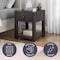 Alaterre Furniture Durham Living Room Side Table 20 in End Table with Storage Drawer and Shelf AFTBL-021 - alternate 10