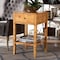 Bali & Pari Ghina Modern and Contemporary Natural Light Mappa Real Burl Wood 1-Drawer Nightstand 249-13920-ZORO - alternate 9