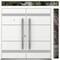 Vdomdoors Metal Double Doors Deux 1705 White Enamel 1 Sidelight and Top Transom Entry Modern Painted 88x92 (W DEUX1705DEXD-BEM-W72+16xH80+12-LH-I - alternate 1