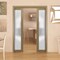 Sartodoors Sliding Double Pocket Door Frosted Tempered Glass Planum 2102 Solid Core Modern Interior PLANUM2102DP-HA-36 - alternate 1
