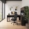 Bestar Connexion L-Shaped Workstation with hutch, Antigua/Black 93859-000052 - alternate 7
