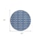 Homeroots 8' Navy Blue And Ivory Round Geometric Washable Indoor Outdoor Area Rug 599642 - alternate 8