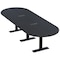 Skutchi Designs 12ft Racetrack Conference Table With Power | Harmony Series | 12 Person Meeting Room Table HAR-RAC-48X144-T.BK-U999ST19-EBLK - alternate 1