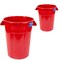 Magnum Tool 32 Gallon Trash Can, High-Vis Red, Construction Grade, Heavy Duty Plastic (2 Pack) CMTC-C000-32R02 - alternate 1