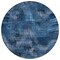 Homeroots 8' Navy Blue And Sky Blue Round Abstract Washable Indoor Outdoor Area Rug 587124 - alternate 8