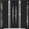 Vdomdoors Aluminum Double Doors Deux 1755 Black Enamel Opaque Black Glass 2 Sidelights Entry Modern Painted 1 DEUX1755DEXD-BLK-W14+72+14xH96-RH-I - alternate 6