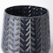 Homeroots 7" Navy Organically Embossed Chevron Metal Vase 397572 - alternate 8