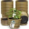 Lifemaster 10-Inch Whiskey Barrel Planters, Durable Plastic Pots with Drainage and Saucers, 20PK LMPBP20GOD20 - alternate 1
