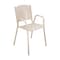 Leisure Craft 31 5/8" Tall Dining Height Stackable Perforated Chair, Sandstone C1-PERF-SANDSTONE - alternate 1