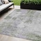 Homeroots 5' X 8' Olive Green And Gray Abstract Washable Indoor Outdoor Area Rug 587879 - alternate 1
