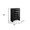 Homeroots 32" Black Solid Wood Five Drawer Standard Chest 376971 - alternate 6