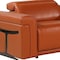 Homeroots Camel Italian Leather Modular L Shaped Eight Piece Corner Sectional With Console 534863 - alternate 8