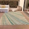 Homeroots 5' X 8' Beige Gold And Sage Striped Washable Indoor Outdoor Area Rug 614954 - alternate 9