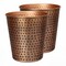 Happimess Axel Modern Minimalist Hammered Steel 2 Gal Waste Bin, Antique Copper, 2PK HPM1110B-SET2 - alternate 6