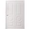 Sartodoors Sliding Closet Bi-fold Doors 64 x 96 inches, BASIC 9801 White, Sturdy Tracks Moldings Trims Hardwa BASIC9801BF-SKIN-6496 - alternate 1