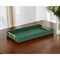 Homeroots 16" Green Wood Wood Faux Shagreen Serving Tray With Handles 571241 - alternate 15