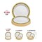Smarty Had A Party 7.5" White with Black and Gold Royal Rim Plastic Appetizer/Salad Plates (120 Plates), 120PK 977BG-CASE - alternate 10