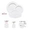 Smarty Had A Party White w/Silver Dots Round Blossom Plastic Dinnerware Set (120 Dinner Plates+120 Salad Plates), 240PK 980-S-VP-CASE - alternate 9