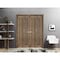 Sartodoors Lite Slab Barn Door Panel 42x96 Walnut Solid Core Modern Interior QUADRO4111S-WLN-4296 - alternate 5