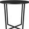 Homeroots 20" Black Wood And Steel Round End Table 544238 - alternate 9