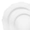 Smarty Had A Party White w/Silver Rim Round Blossom Plastic Dinnerware Set (120 Dinner Plates+120 Salad Plates), 240PK 4840WHS-VP-CASE - alternate 11