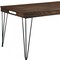 Homeroots 36" X 60" X 30" Walnut Black Metal Wood Dining Table 347338 - alternate 5