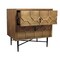 Homeroots 28" Natural Two Drawer Distressed Carved Geometric Solid Wood Nightstand 569606 - alternate 16
