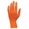 Safety Zone Nitrile Powder Free 5 mil Exam Gloves - Orange, XL - Box of 100 GL-N105ORFX - alternate 1