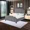 Homeroots Gray Solid Wood King Tufted Upholstered Velvet Bed with Nailhead Trim 544919 - alternate 8