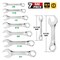 Sk Professional Tools Point, SAE Combination Wrench Set 6, 7pc,  SK01489A - alternate 4