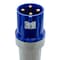Walther-Werke Pin and Sleeve Plug, 60A, 3Ã¸ 250 or 230, 3 Phase, 3 Pole, Blue, Screw Terminals Wire Connection Type 260409 - alternate 10