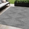 Homeroots 5' X 8' Charcoal And Silver Geometric Washable Indoor Outdoor Area Rug 598545 - alternate 1