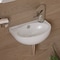 Alfi Brand ALFI brand ABC118 White 14" Small Wall Mounted Ceramic Sink with Faucet Hole ABC118 - alternate 1