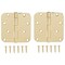 Prosource Door Hinge, Steel, Bright Brass, Loose Pin, 180 deg Range of Motion, Screw Mounting BH-402PB-PS - alternate 1