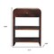 Homeroots 24" Brown Solid Wood One Drawer Nightstand 651600 - alternate 15