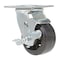 Vestil Rubber Swivel With Brake Caster 4 In. Diameter x 2 In. Width 396 Lb. Capacity Black CST-VE-4X2MR-SWB - alternate 9