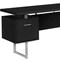Homeroots 71" Black and Gray L Shape Computer Desk With Three Drawers 489934 - alternate 5