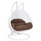 Leisuremod White Wicker Hanging 2 person Egg Swing Chair, Brown ESCW-57BR - alternate 8